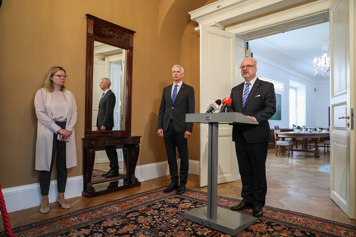 PM Kariņš and President Levits press conference