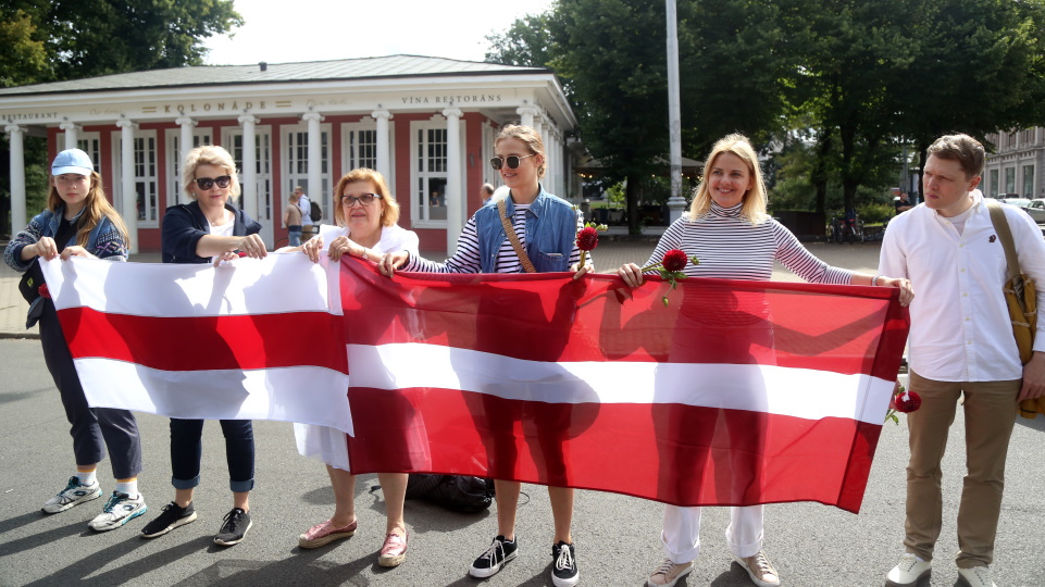 В годовщину Балтийского пути 23 августа в Латвии прошли и мероприятия солидарности с народом Беларус...