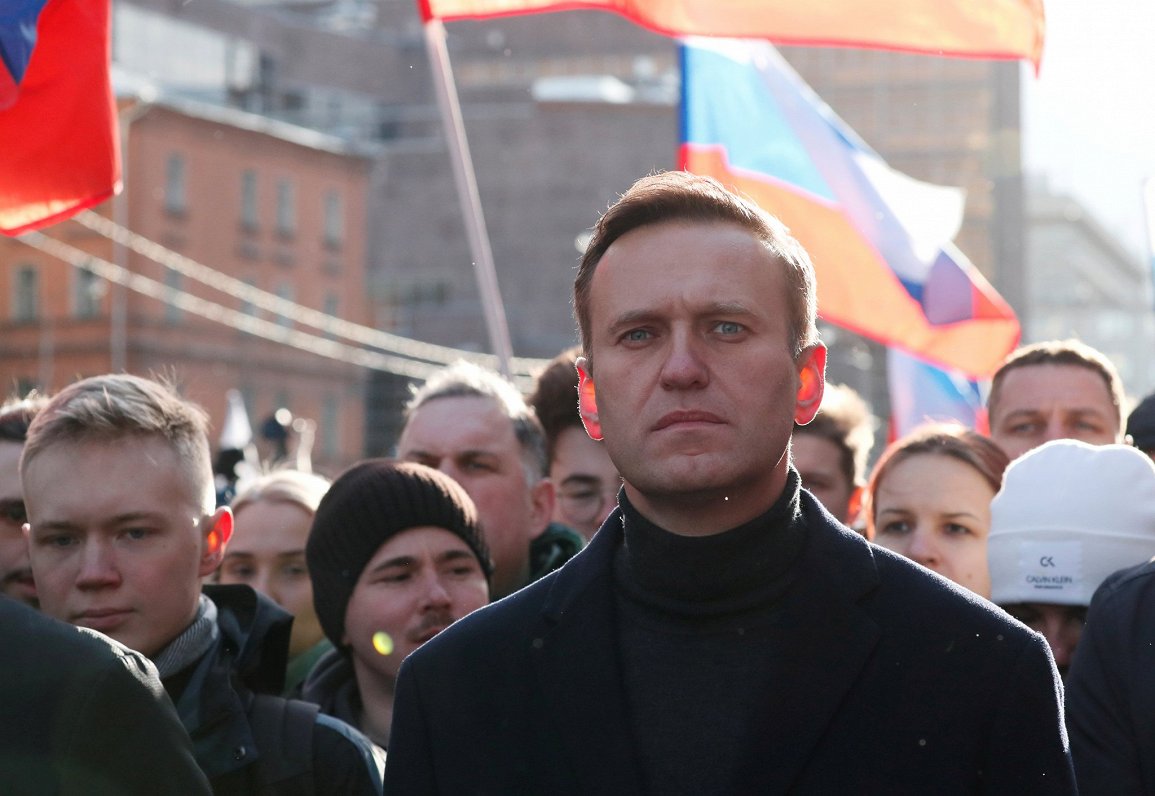 Attēlā Krievijas opozīcijas līderis Aleksejs Navaļnijs, 2020. gada 29. februārī