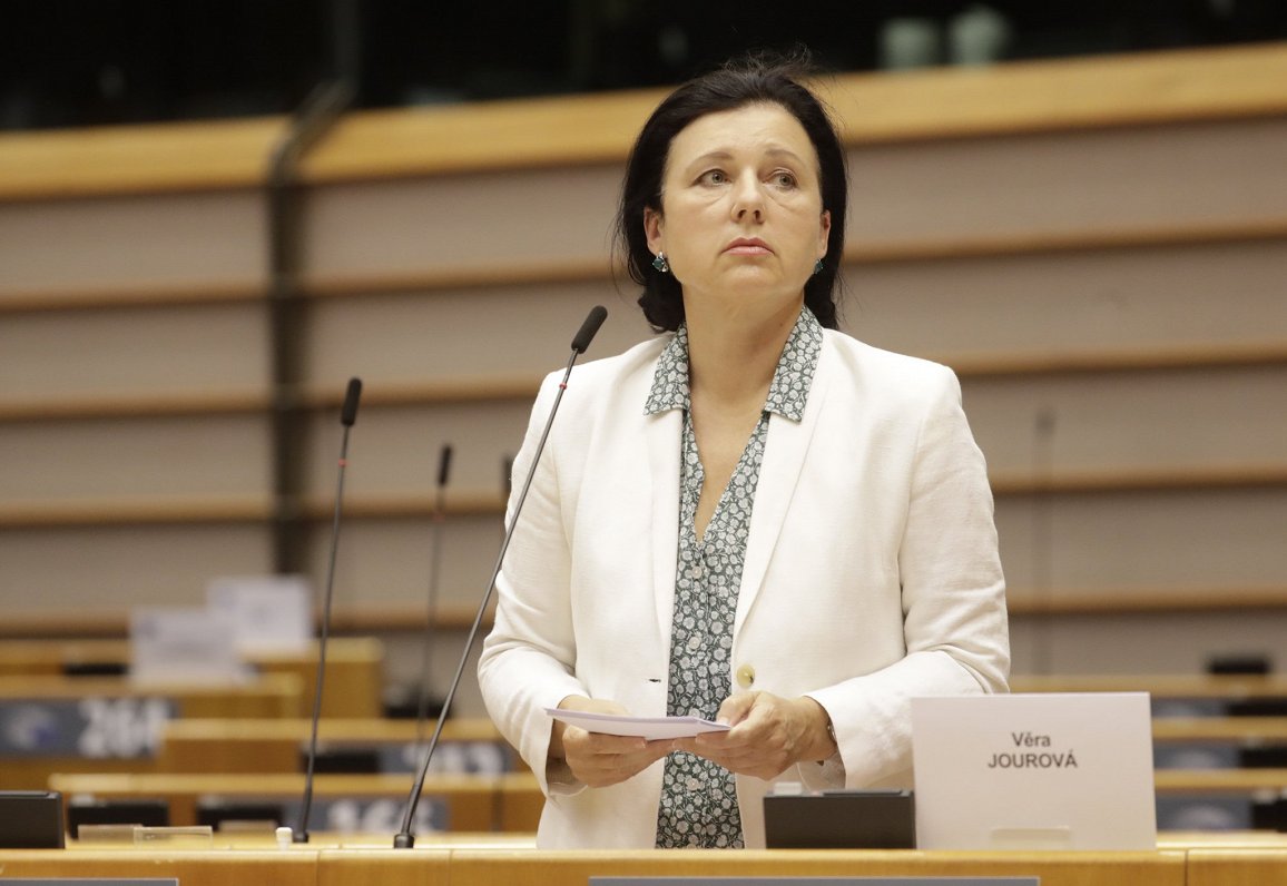 EK priekšsēdētājas vietniece vērtību jautājumos Vera Jurova, 2020.gada septembrī.