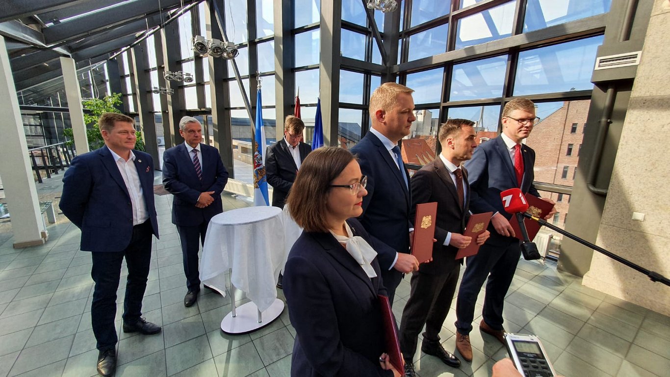 Rīgas domes koalīcijas līguma parakstīšana, 30.09.2020