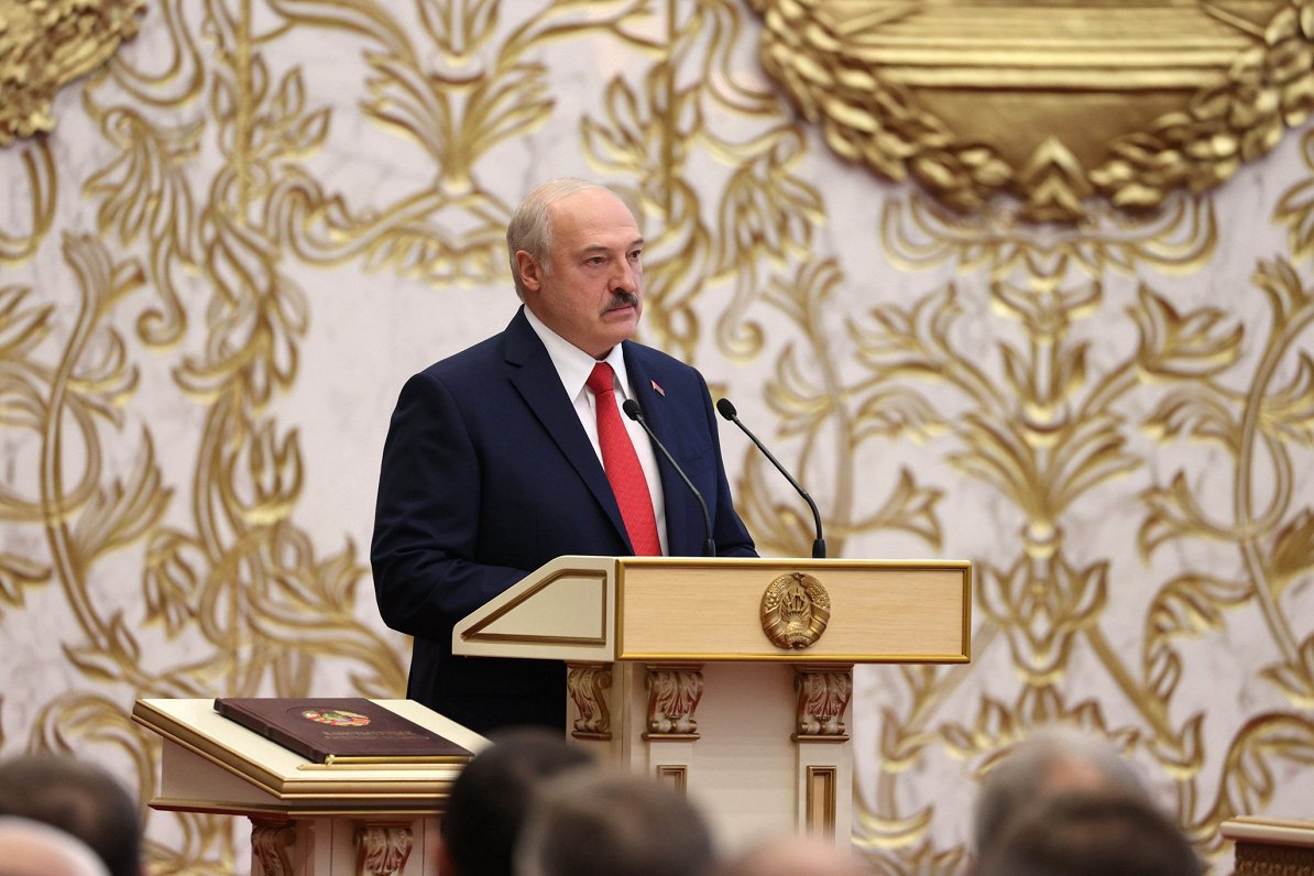 Aleksandrs Lukašenko inaugurācijas ceremonijā. 2020. gada 23. septembris.