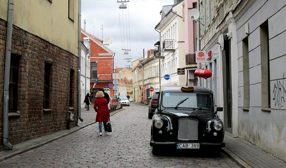 Lietuvas pilsētas Kauņas ielas.