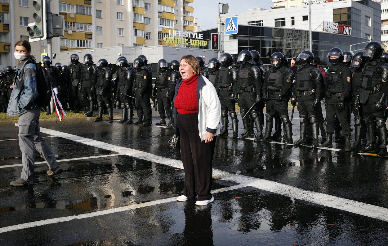 Protesti Minskā (04.10.2020.)