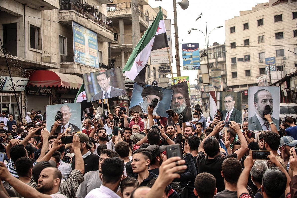 Demonstrācijas pret Assada režīmu Sīrijā. 2020. gada septembris.