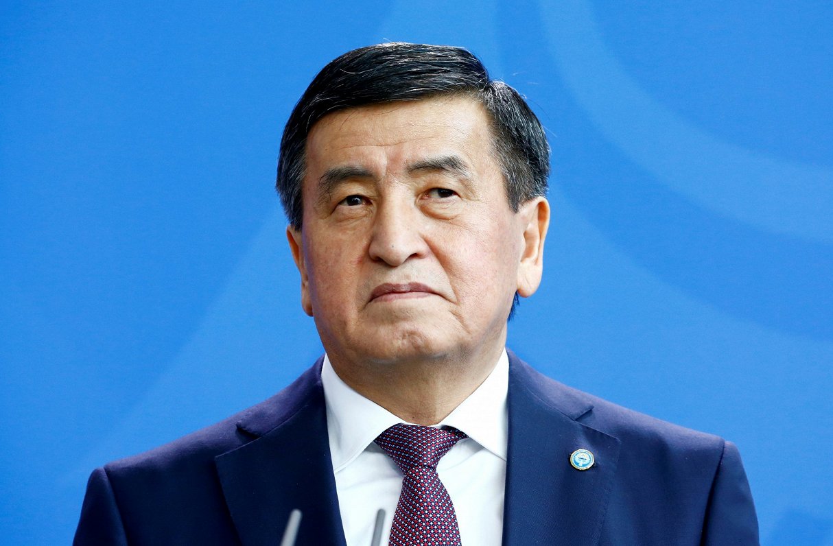 Attēlā Kirgizstānas prezidents Sooronbajs Džeenbekovs, 2019. gada aprīlis