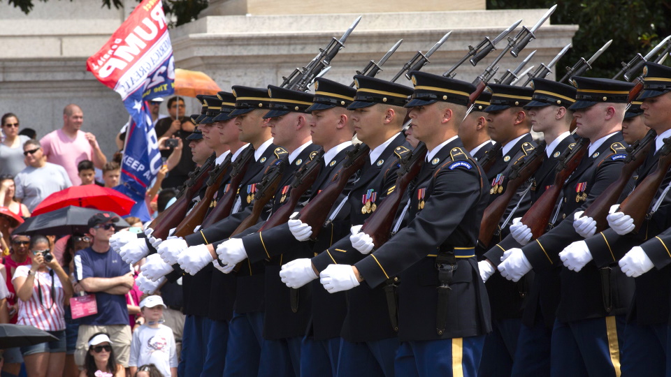 Вашингтон, США, 4 июля 2019 года. Военный парад в честь Дня независимости.