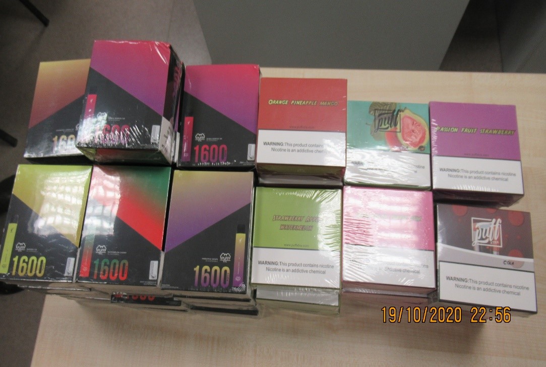 Konfiscētās elektroniskās cigaretes