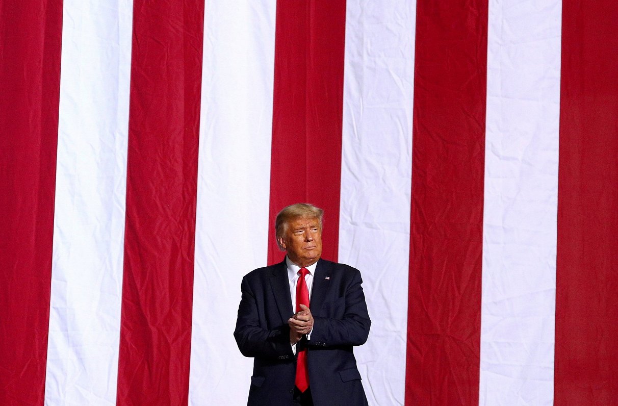 ASV prezidents Donalds Tramps priekšvēlēšanu kampaņā. 2020. gada 21. oktobris.