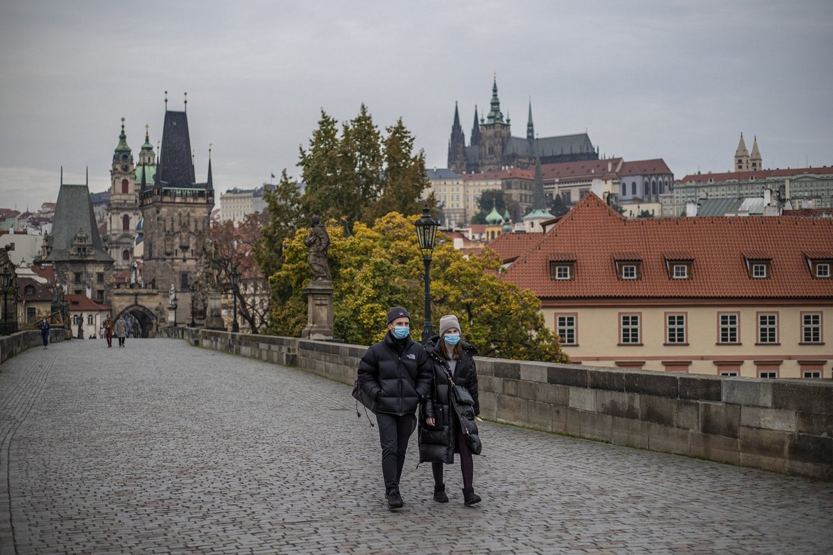 Covid-19 ierobežojumi Eiropā. Prāga, Čehija, 2020. gada 21. oktobris.