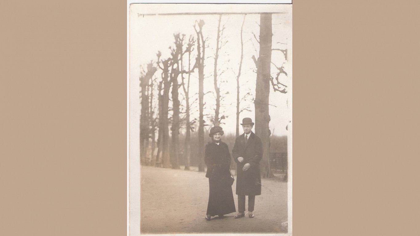 Jāzeps Grosvalds un Arabella 1913. gadā Senklū.