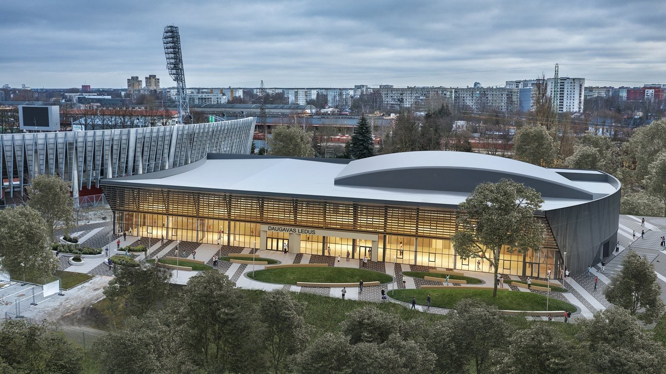 &quot;Daugavas&quot; stadiona ledus halles vizualizācija