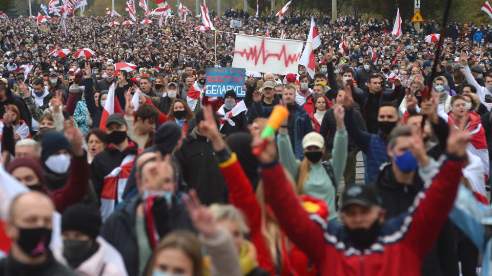 Массовые протесты против Александра Лукашенко. Минск,  25 октября 2020 г.