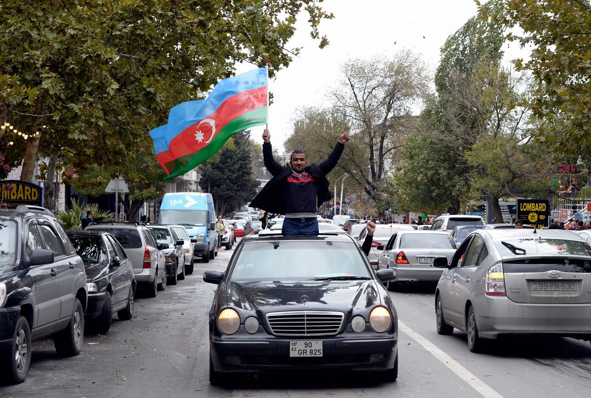 Azerbaidžānas galvaspilsēta Baku, 2020. gada 8. novembrī