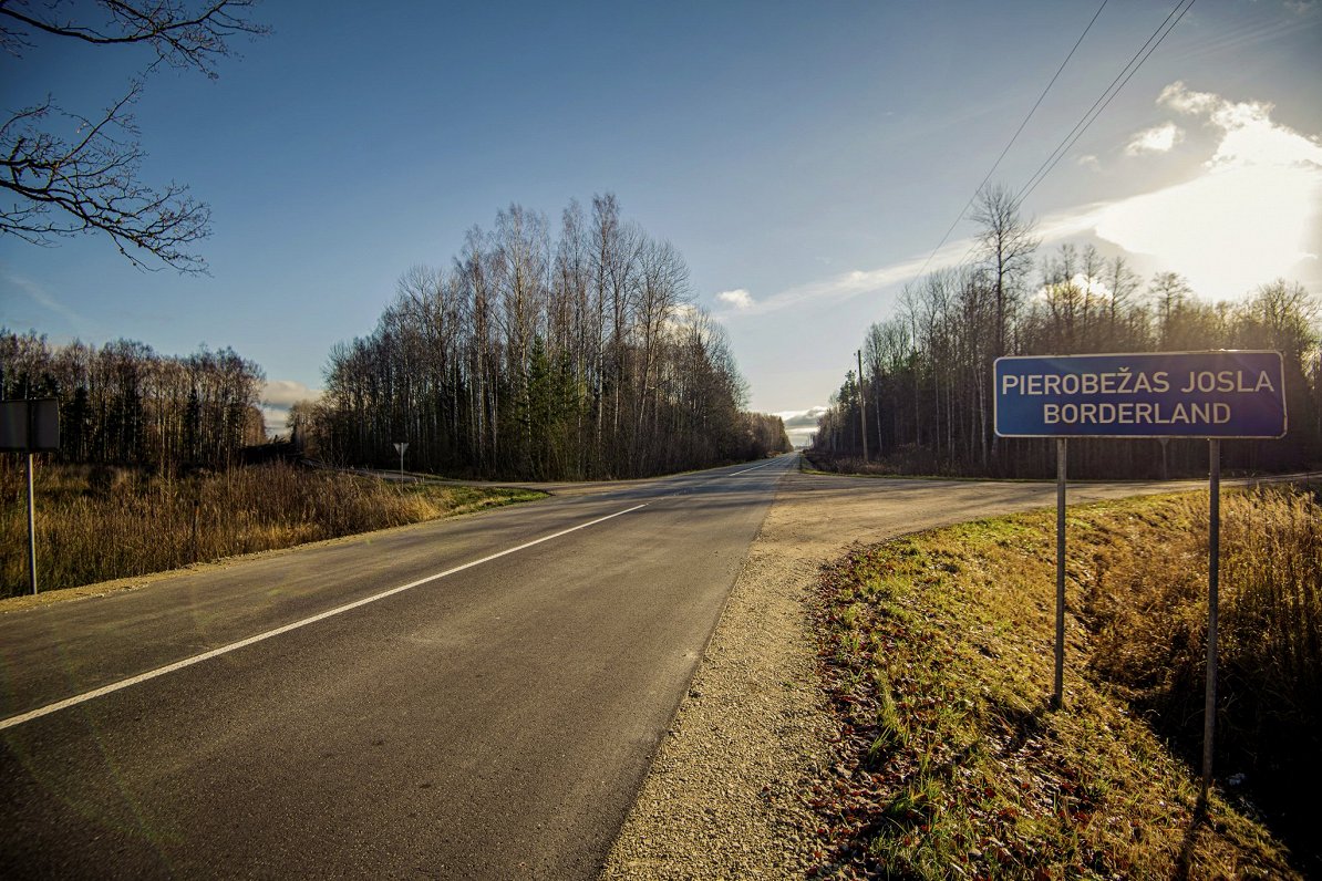 Atjaunotais autoceļa Gulbene–Balvi–Viļaka–Krievijas robeža (Vientuļi) (P35) posms. 2020. gada novemb...