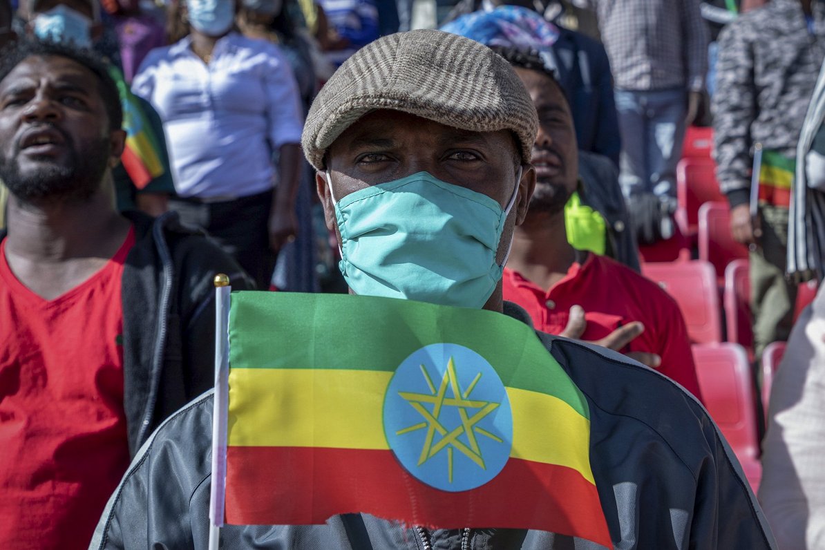 Vīrietis ar Etiopijas karodziņu (12.11.2020)
