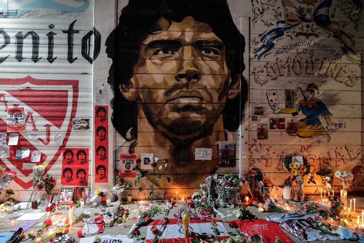 Djego Maradonas piemiņas vieta Buenosairesā pie &quot;Argentinos Juniors&quot; stadiona
