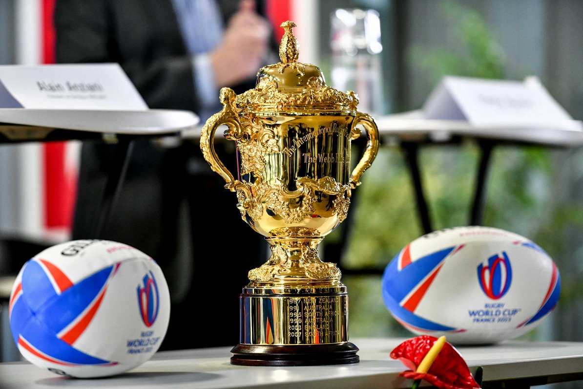Veba Elisa trofeja 2023.gada Pasaules kausa regbijā izlozes pasākumā