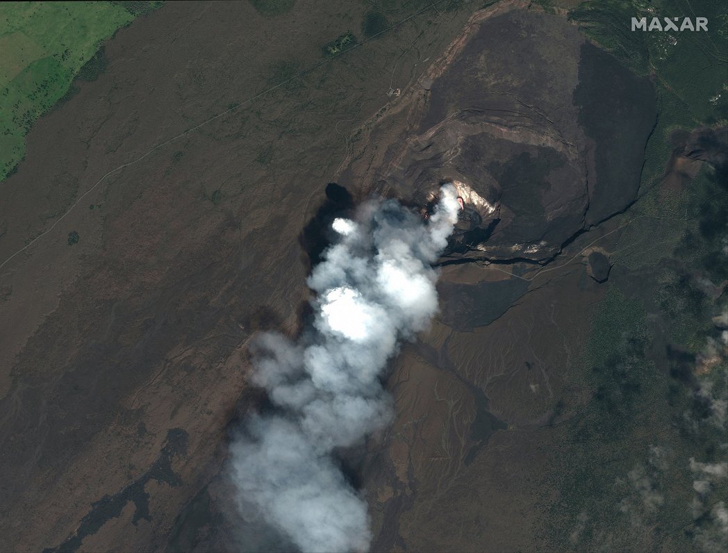 Havaju vulkāna attēli no satelīta. 2020. gada 21. decembris.