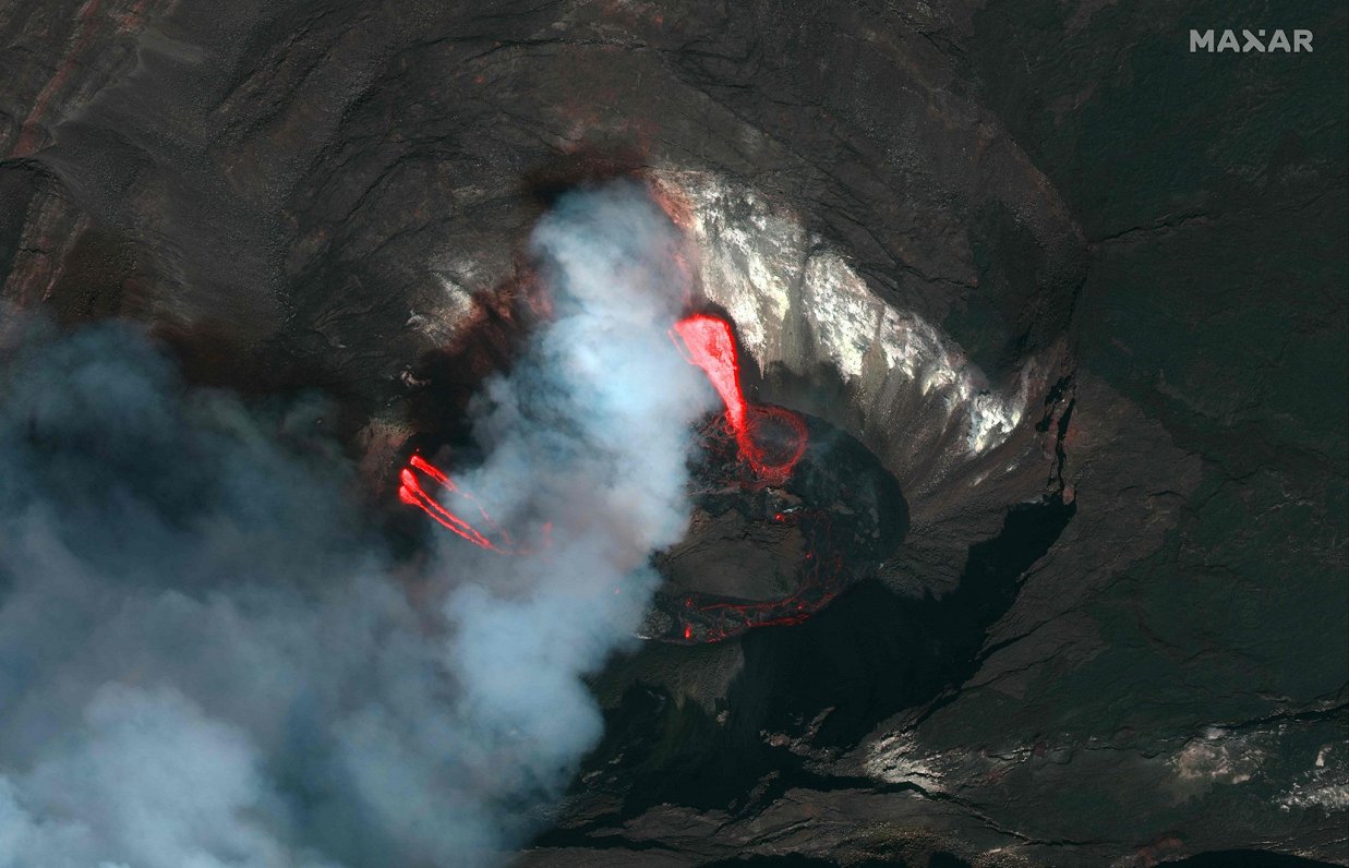 Havaju vulkāna attēli no satelīta. 2020. gada 21. decembris.
