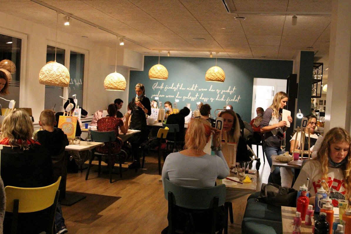 Mākslas nakts sadarbībā ar kafejnīcu un viesnīcu “Mühlenglück”
