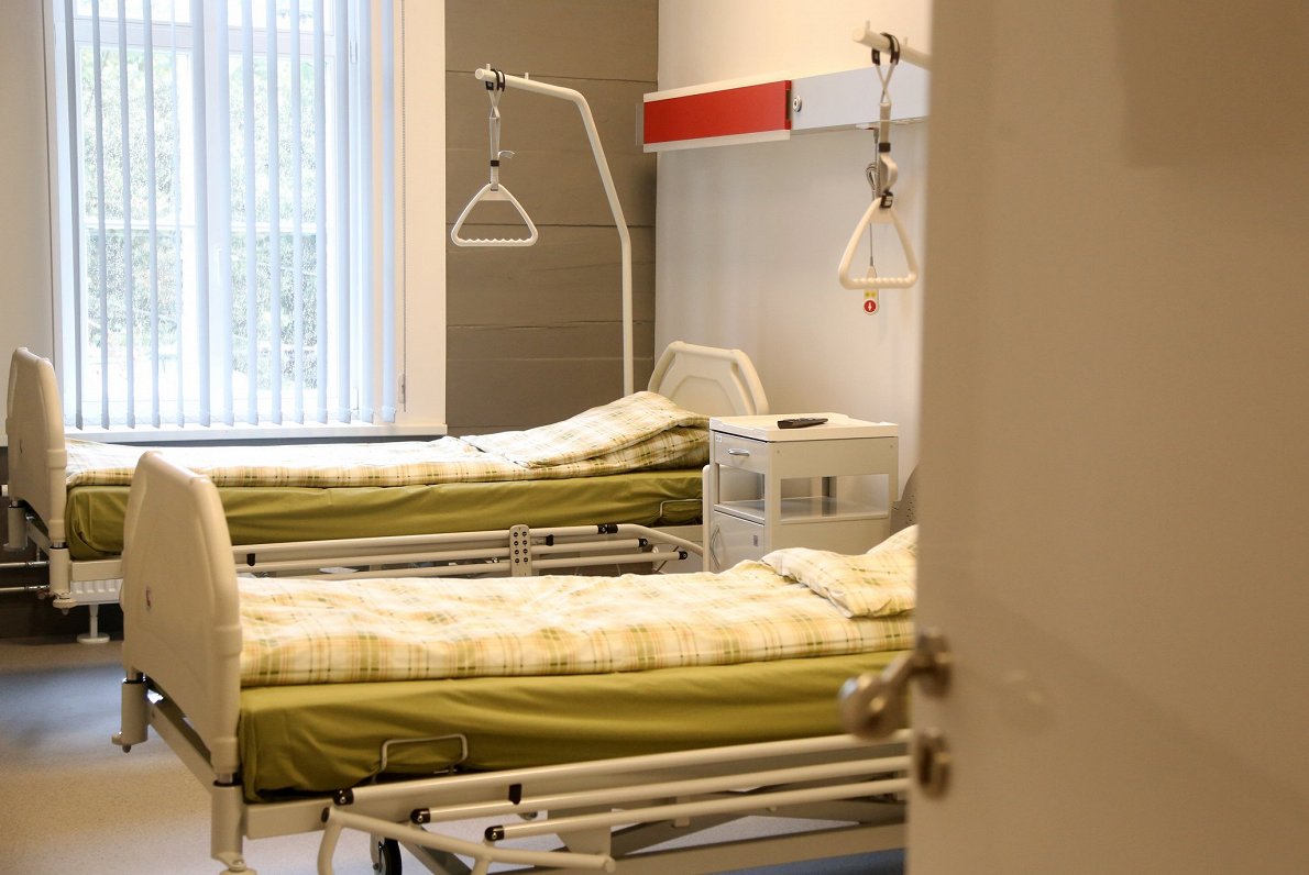 Rīgas 1.slimnīcas atjaunotās Rehabilitācijas klīnikas ēkas telpas.
