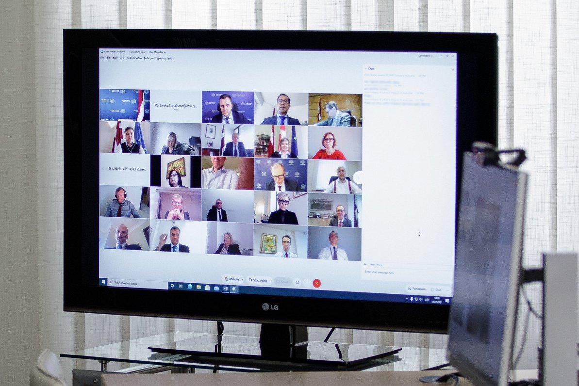 Latvia's ambassadors online meeting