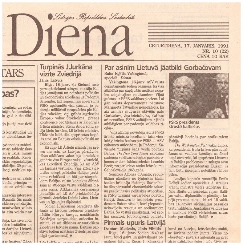 ''Diena'', 1991. gada 17. janvāris