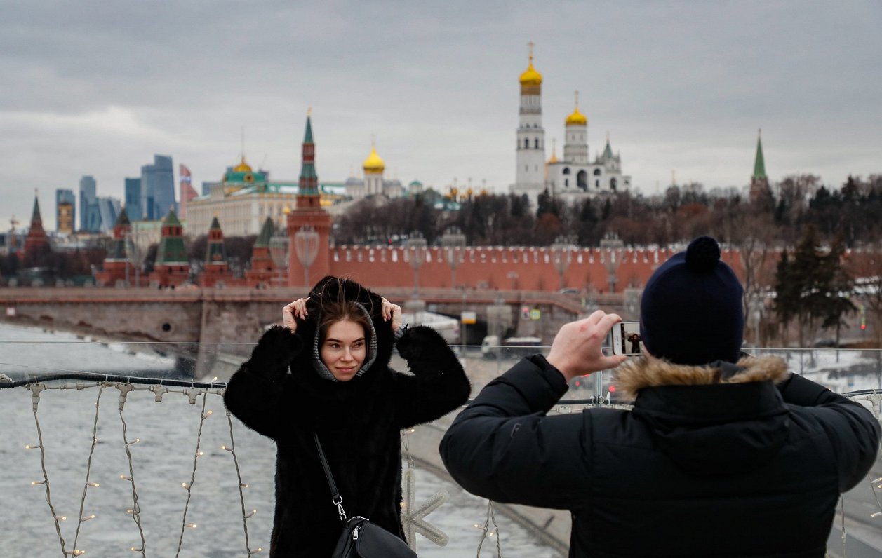 Tūristi Maskavā, 2021.gada janvāris.