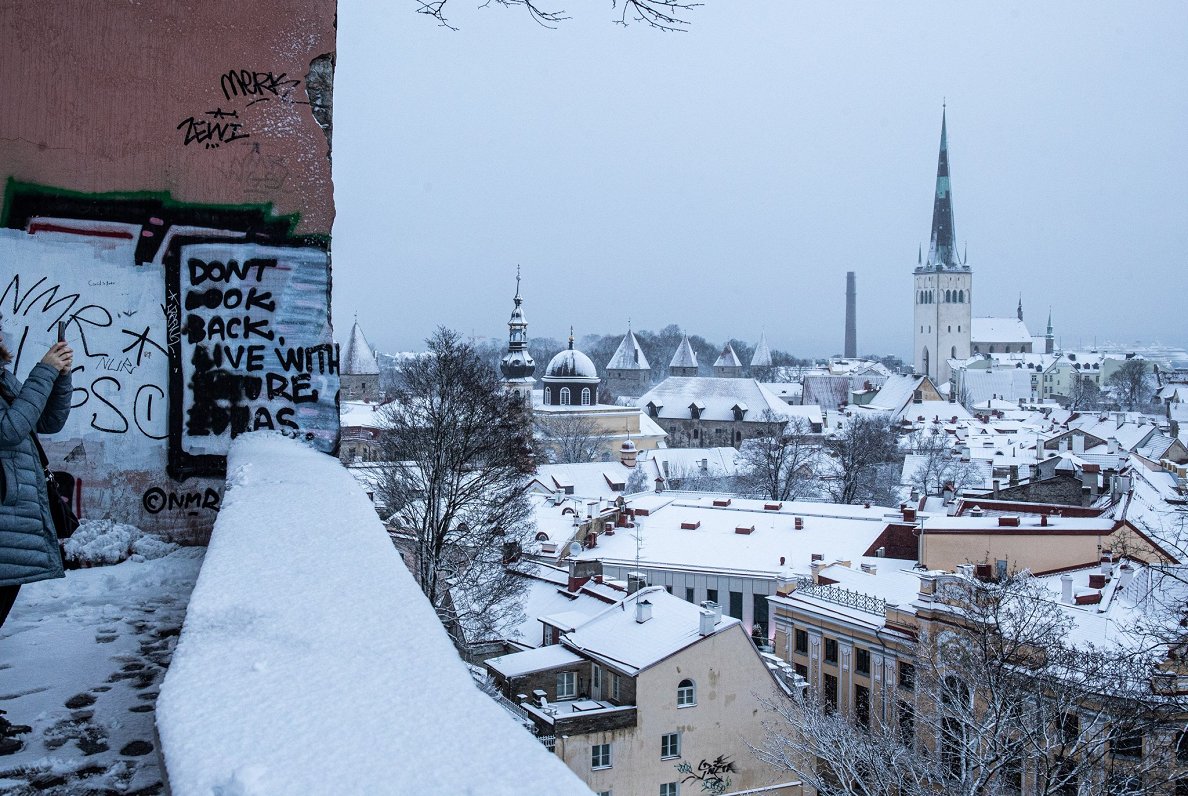 Skats uz Igaunijas galvaspilsētas Tallinas vecpilsētu