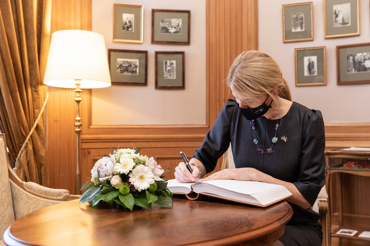 Igaunijas jaunā ārlietu ministre Eva Marija Līmetsa viesojas Latvijā. 2021. gada 17. februāris.