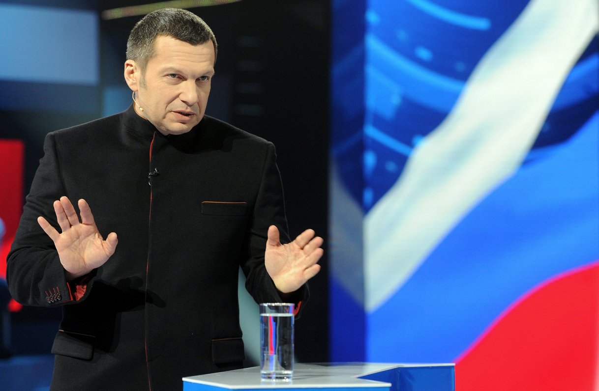 Krievijas TV propagandas raidījumu vadītājs Vladimirs Solovjovs