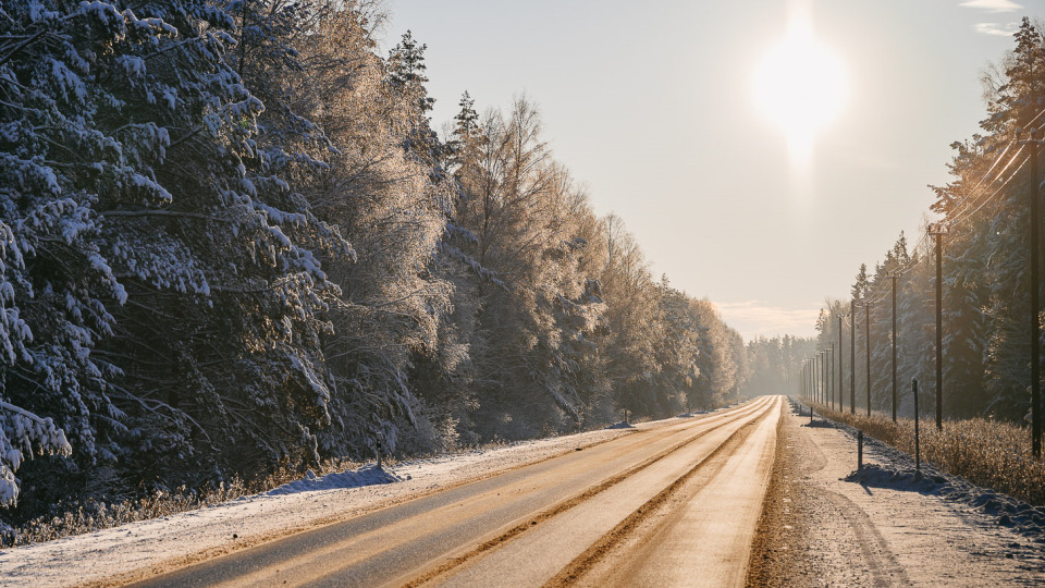 Latvijas autoceļš 2021. gada ziemā