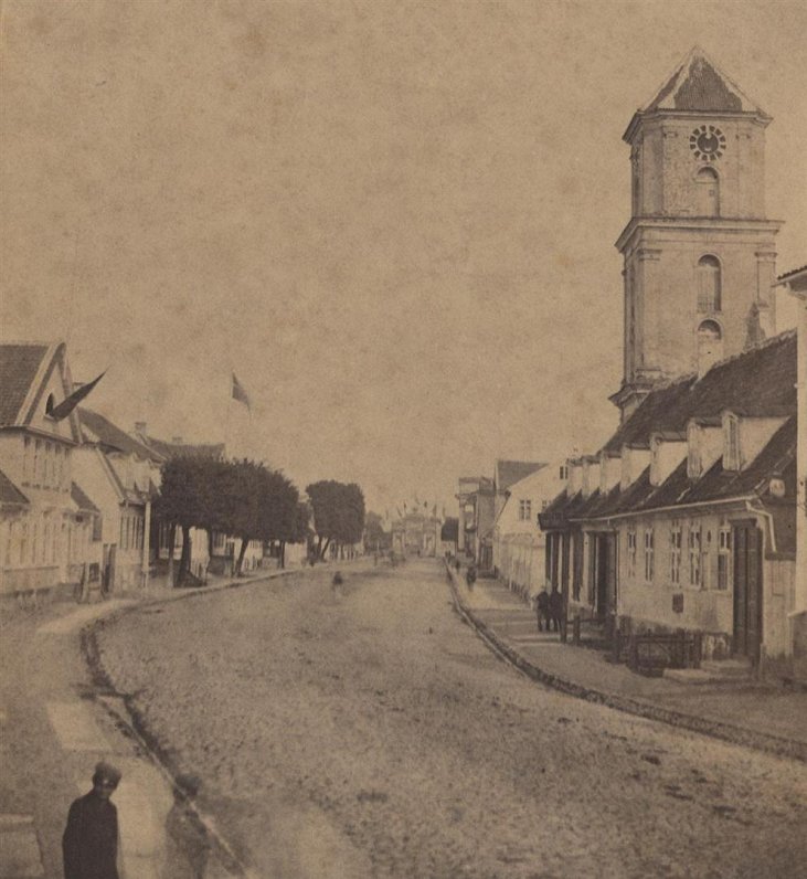 Здание ратуши Либавы, 1860-е годы.
