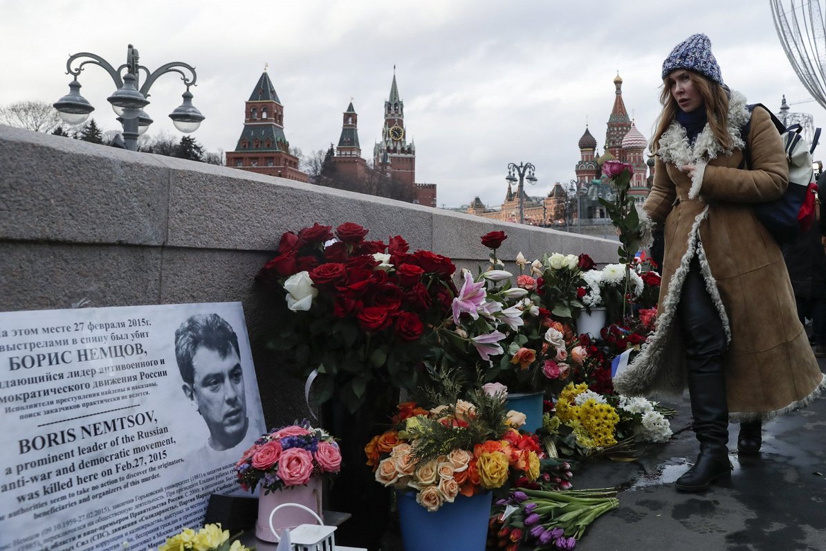 Krievijas politiķa Borisa Ņemcova piemiņai izveidotais memoriāls