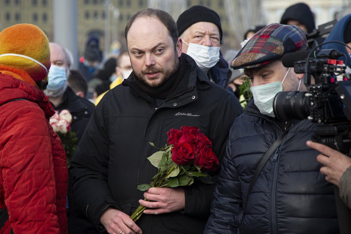 Borisa Ņemcova piemiņas pasākums Maskavā, 2021. gada 27. februārī