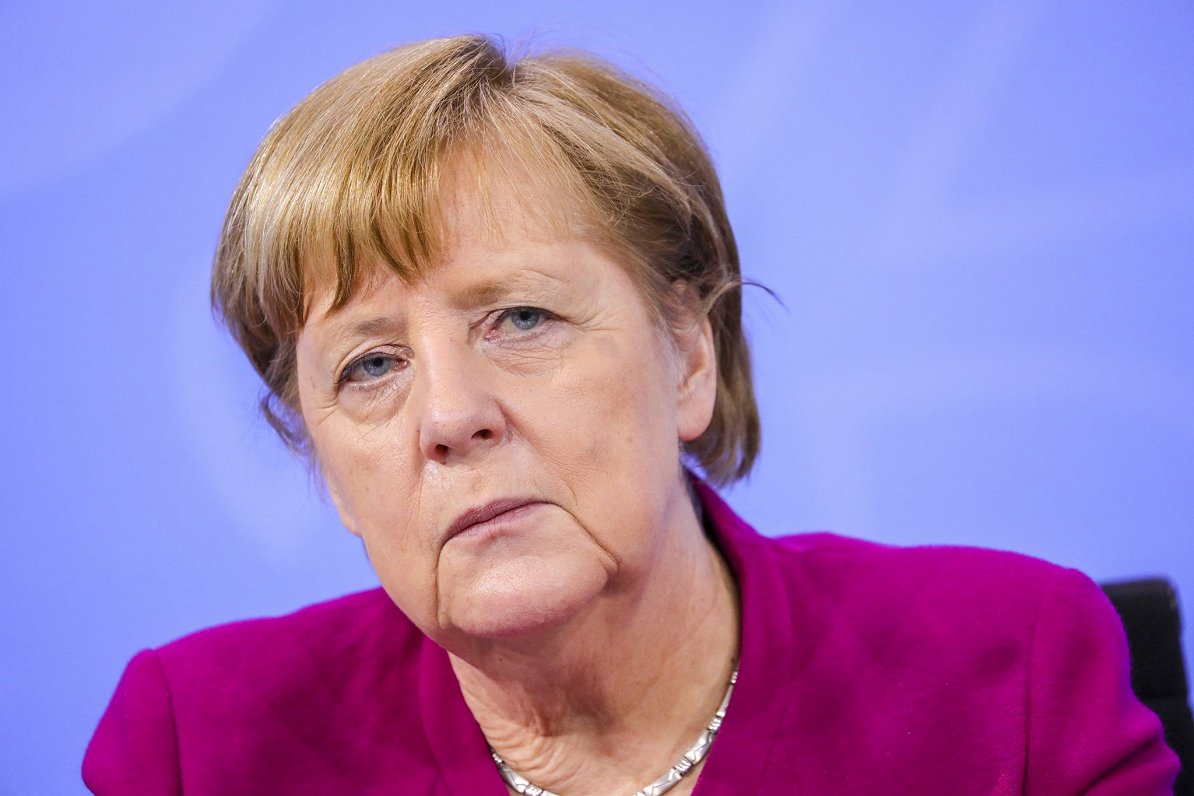 Attēlā Angela Merkele