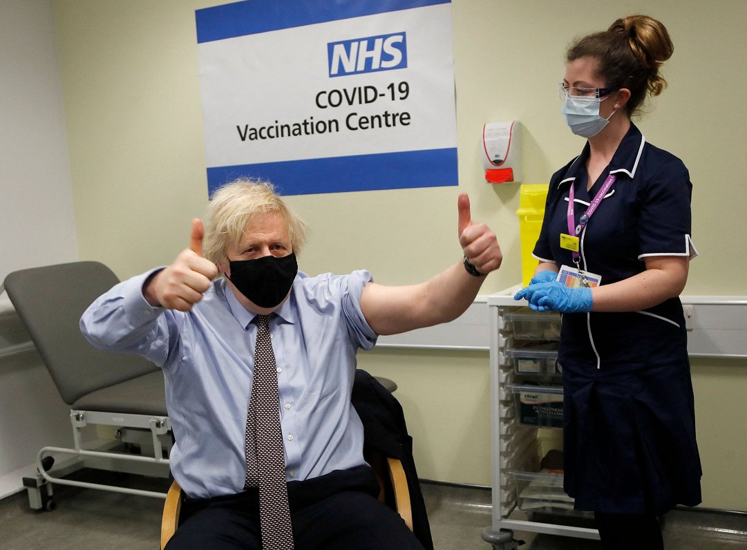 &quot;AstraZeneca&quot; vakcīnu ir saņēmis arī Lielbritānijas premjers Boriss Džonsons