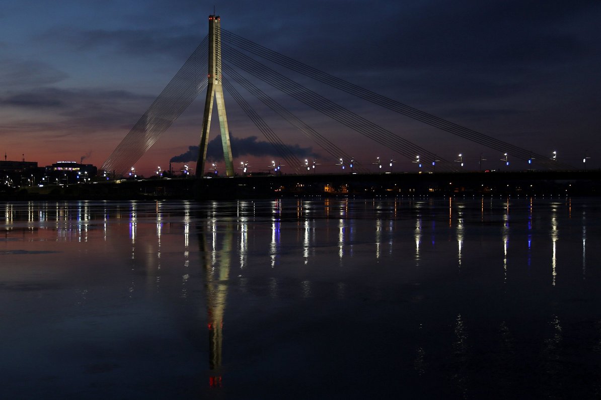 Rīgas panorāma. Vanšu tilts.