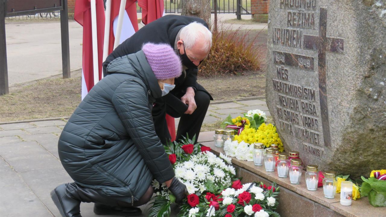 Komunistiskā genocīda piemiņas diena Liepājā. 2021. gada 25. marts.