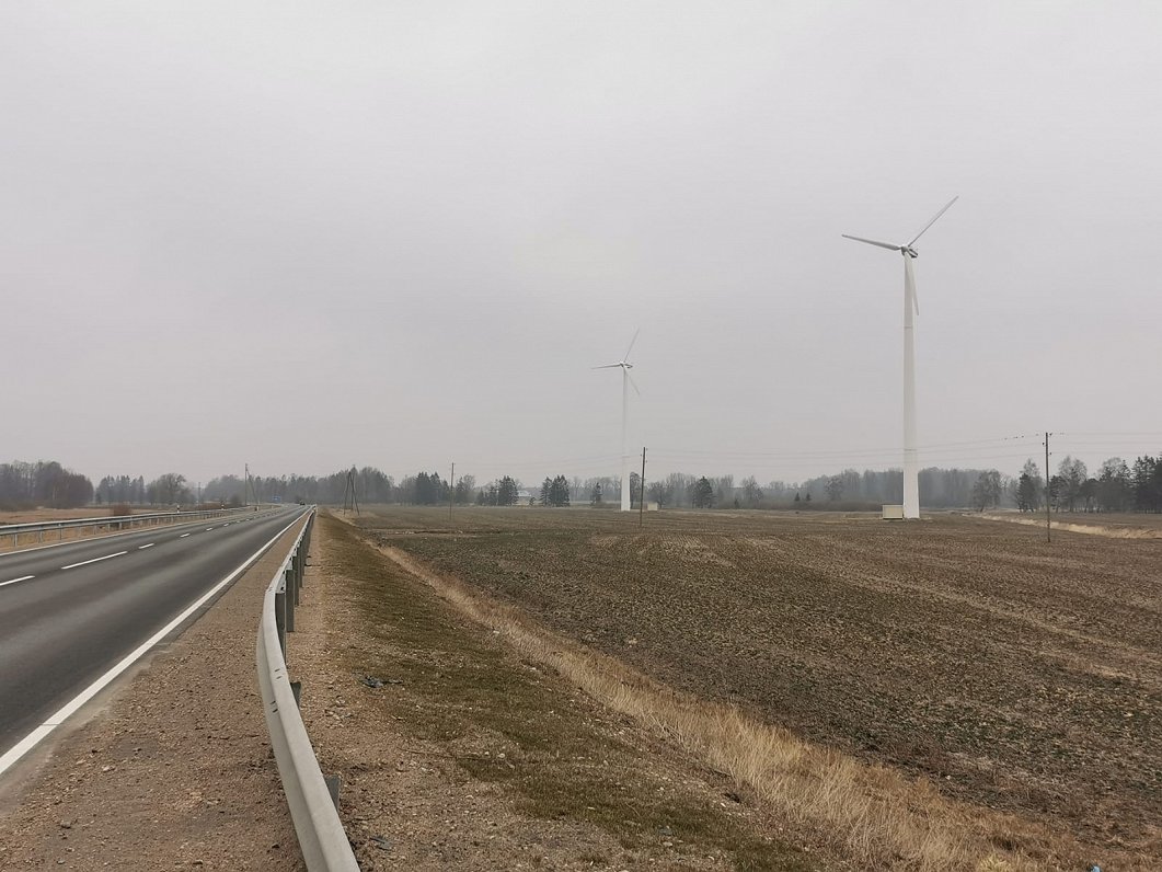 Vēja ģeneratori Ventspils novadā, 2021.gada marts.