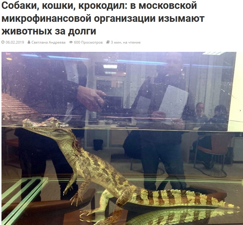 Krievijas kreditoru konfiscētais mājdzīvnieks