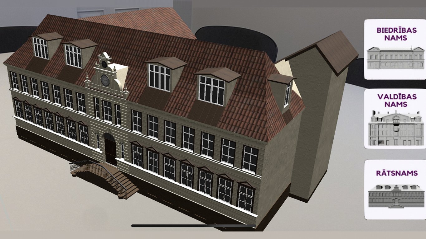 Liepājas Digitālo inovāciju parka izstrādātā lietotne “3D ēkas Liepājā”