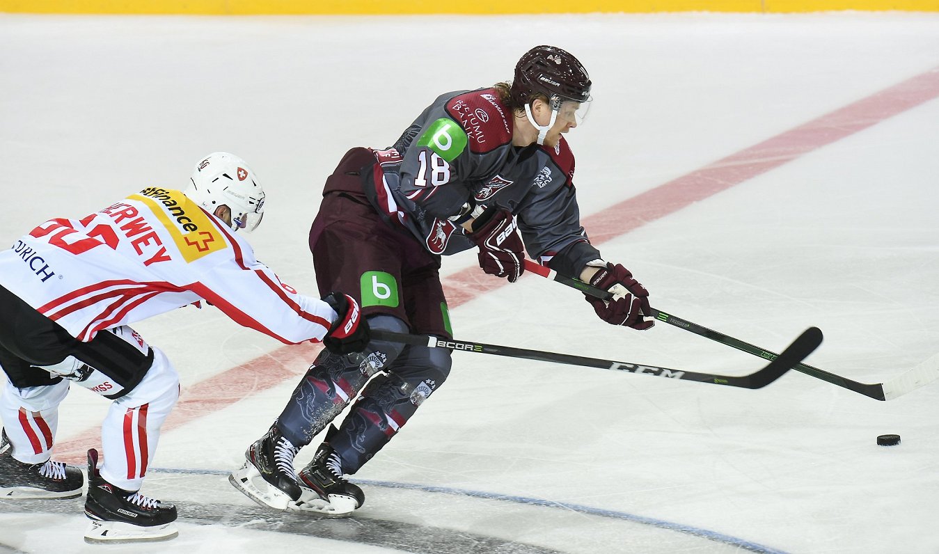 Latvijas un Šveices hokeja izlašu pārbaudes spēle