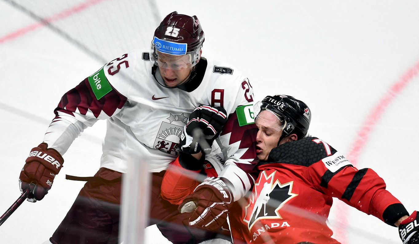 Latvijas un Kanādas valstsvienību spēle pasaules čempionātā &quot;Arēnā Rīga&quot;