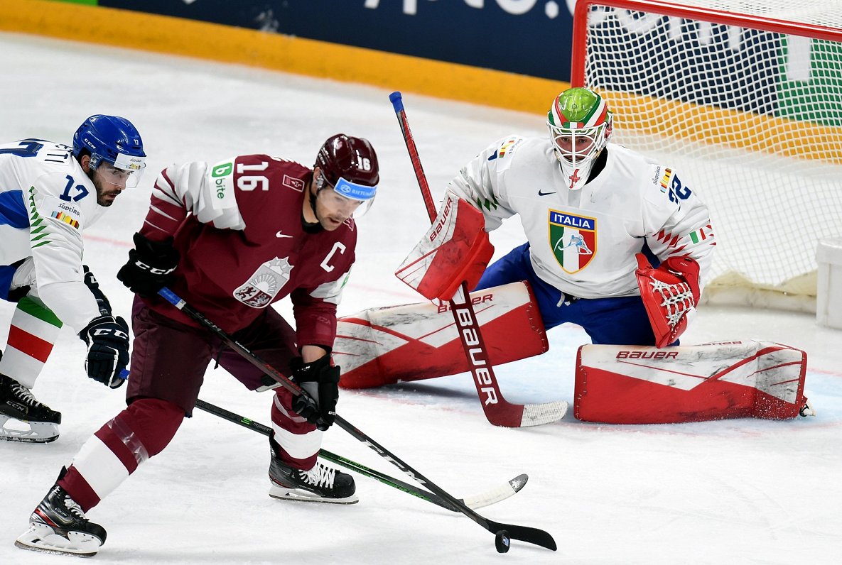 Latvijas un Itālijas hokeja izlašu spēle pasaules čempionātā