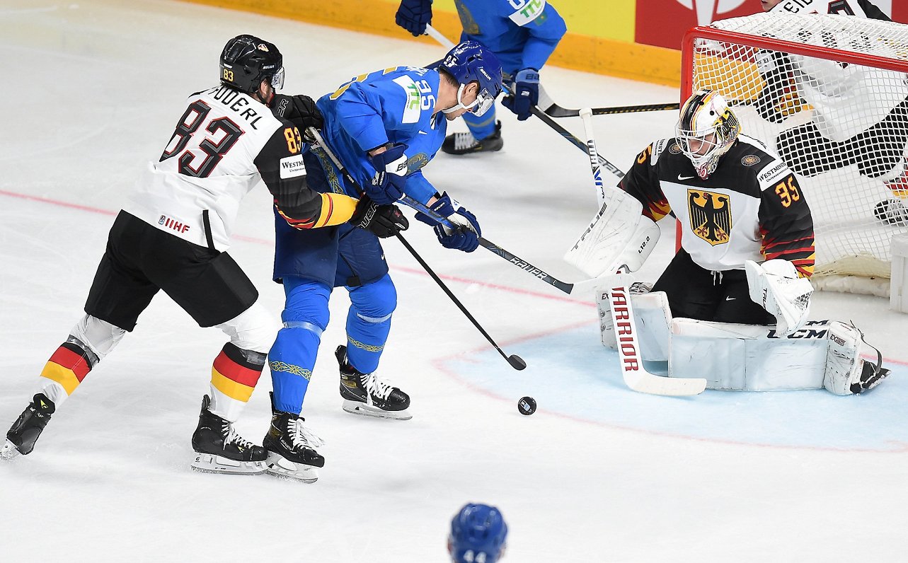Vācijas un Kazahstānas izlašu spēle pasaules čempionātā