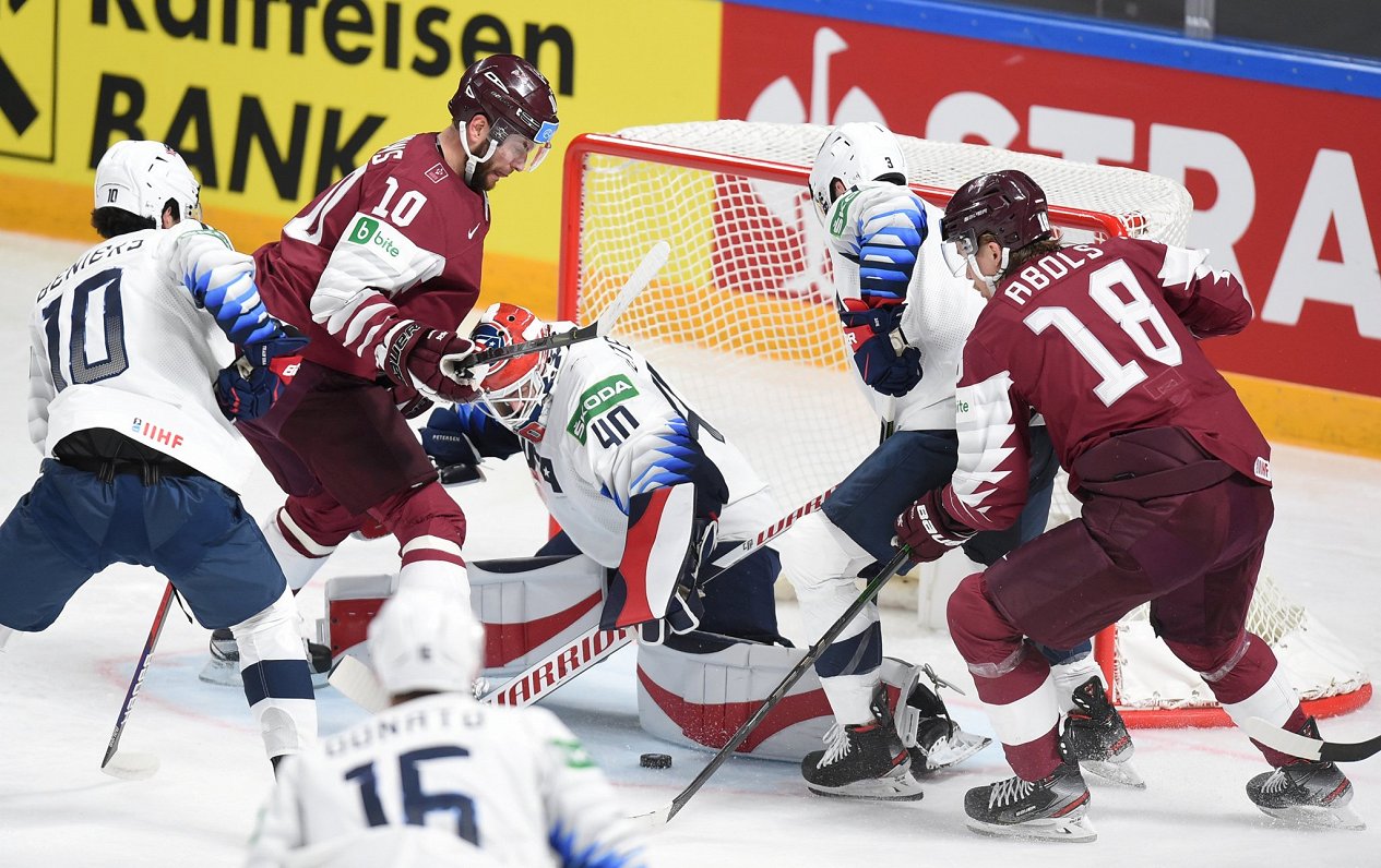 Latvijas un ASV valstsvienību spēle pasaules čempionātā