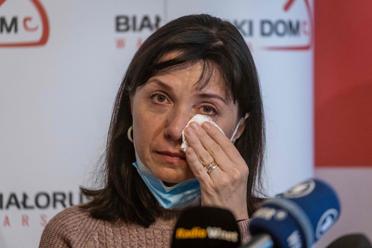 Baltkrievijā apcietinātā žurnālista Romāna Protaseviča māte Natālija