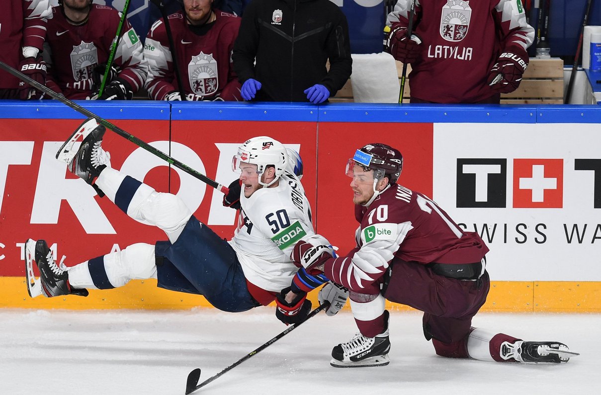Latvijas un ASV valstsvienību spēle pasaules čempionātā